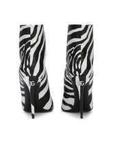 Zebra-print nappa leather ankle boots - | Dolce & Gabbana