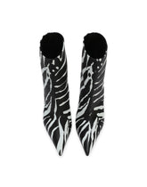 Zebra-print nappa leather ankle boots - | Dolce & Gabbana