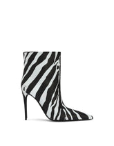 Zebra-print nappa leather ankle boots - | Dolce & Gabbana