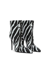 Zebra-print nappa leather ankle boots - | Dolce & Gabbana