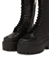 Calfskin combat boots - | Dolce & Gabbana