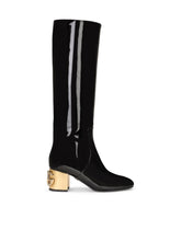 Patent leather boots with DG Karol heel - | Dolce & Gabbana