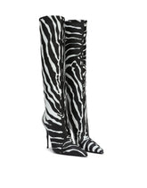 Zebra-print nappa leather boots - | Dolce & Gabbana