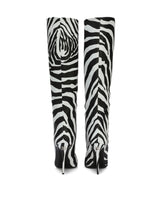Zebra-print nappa leather boots - | Dolce & Gabbana