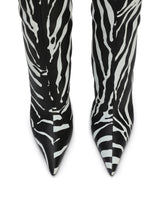 Zebra-print nappa leather boots - | Dolce & Gabbana