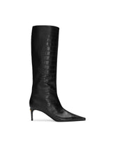 Crocodile-print calfskin boots - | Dolce & Gabbana