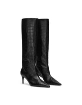 Crocodile-print calfskin boots - | Dolce & Gabbana