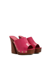 Patent leather wedges with DG logo - | Dolce & Gabbana