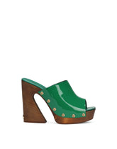 Patent leather wedges with DG logo - | Dolce & Gabbana