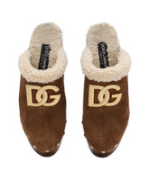 Suede and faux fur clogs - | Dolce & Gabbana