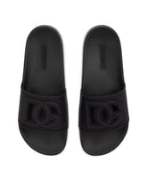 Rubber beachwear sliders with DG logo - | Dolce & Gabbana