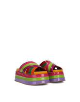 Polished calfskin flatform sliders - | Dolce & Gabbana