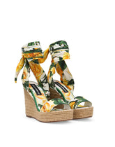 Printed charmeuse wedge - | Dolce & Gabbana