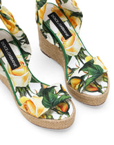 Printed charmeuse wedge - | Dolce & Gabbana