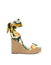 Printed charmeuse wedge - | Dolce & Gabbana