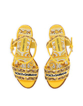 Wedge sandals with Majolica embroidery - | Dolce & Gabbana