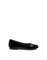 Patent leather ballet flats with DG logo - | Dolce & Gabbana