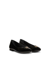 Patent leather ballet flats with DG logo - | Dolce & Gabbana