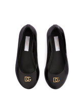 Patent leather ballet flats with DG logo - | Dolce & Gabbana