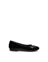 Patent leather ballet flats with DG logo - | Dolce & Gabbana