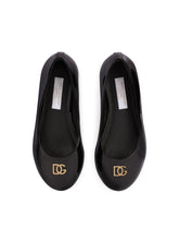 Patent leather ballet flats with DG logo - | Dolce & Gabbana