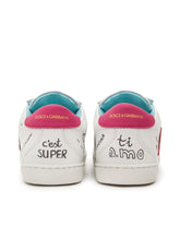 LEATHER SNEAKERS WITH PATCH - | Dolce & Gabbana