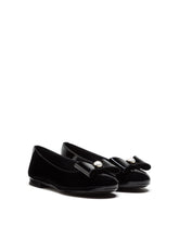 Patent leather ballerina shoes with bow - | Dolce & Gabbana