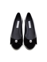 Patent leather ballerina shoes with bow - | Dolce & Gabbana