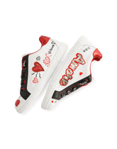 Calfskin sneaker with DG Amore logo - | Dolce & Gabbana