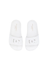 Leather sliders with DG Millennials logo - | Dolce & Gabbana