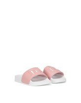 Leather sliders with DG Millennials logo - | Dolce & Gabbana