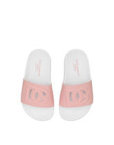 Leather sliders with DG Millennials logo - | Dolce & Gabbana