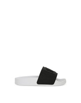 Leather sliders with DG Millennials logo - | Dolce & Gabbana