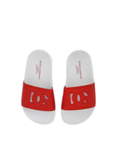 Leather sliders with DG Millennials logo - | Dolce & Gabbana