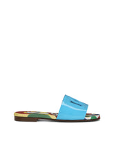 Patent leather slides with DG logo - | Dolce & Gabbana