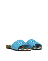 Patent leather slides with DG logo - | Dolce & Gabbana