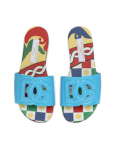 Patent leather slides with DG logo - | Dolce & Gabbana