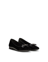 Patent leather ballet flats with bow detail - | Dolce & Gabbana