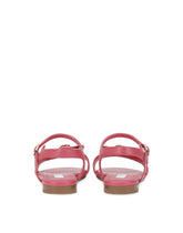 Calfskin sandals with DG logo - | Dolce & Gabbana