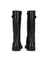 Calfskin boots with DG logo - | Dolce & Gabbana