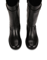 Calfskin boots with DG logo - | Dolce & Gabbana