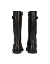 Calfskin boots with DG logo - | Dolce & Gabbana