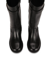 Calfskin boots with DG logo - | Dolce & Gabbana