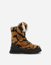 Tiger-design faux fur boots - | Dolce & Gabbana