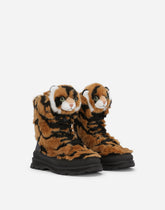 Tiger-design faux fur boots - | Dolce & Gabbana
