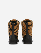 Tiger-design faux fur boots - | Dolce & Gabbana