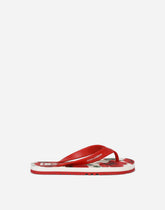 Poppy-print rubber flip flops - | Dolce & Gabbana