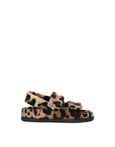 Leopard-print terrycloth sandals - | Dolce & Gabbana