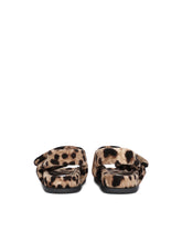 Leopard-print terrycloth sandals - | Dolce & Gabbana