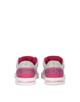 New Roma sneakers with fusible rhinestones - | Dolce & Gabbana